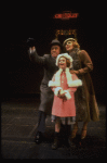 Allison Smith as Annie, John Schuck as Daddy Warbucks and Mary Bracken Phillips as Grace in a scene from the Broadway production of the musical "Annie."
