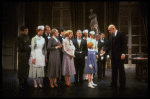 Allison Smith as Annie, John Schuck as Daddy Warbucks and Mary Bracken Phillips as Grace in a scene from the Broadway production of the musical "Annie."