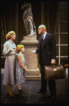 Allison Smith as Annie, John Schuck as Daddy Warbucks and Mary Bracken Phillips as Grace in a scene from the Broadway production of the musical "Annie."