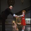 Allison Smith as Annie and John Schuck as Daddy Warbucks w. Sandy in a scene from the Broadway production of the musical "Annie."