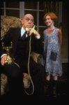 Allison Smith as Annie and John Schuck as Daddy Warbucks in a scene from the Broadway production of the musical "Annie."