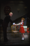 Allison Smith as Annie and John Schuck as Daddy Warbucks in a scene from the Broadway production of the musical "Annie."