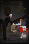 Allison Smith as Annie and John Schuck as Daddy Warbucks in a scene from the Broadway production of the musical "Annie."