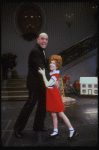 Allison Smith as Annie and John Schuck as Daddy Warbucks in a scene from the Broadway production of the musical "Annie."