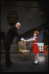 Allison Smith as Annie and John Schuck as Daddy Warbucks in a scene from the Broadway production of the musical "Annie."