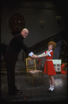 Allison Smith as Annie and John Schuck as Daddy Warbucks in a scene from the Broadway production of the musical "Annie."