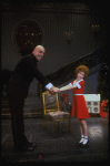 Allison Smith as Annie and John Schuck as Daddy Warbucks in a scene from the Broadway production of the musical "Annie."