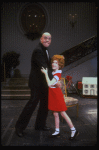 Allison Smith as Annie and John Schuck as Daddy Warbucks in a scene from the Broadway production of the musical "Annie."