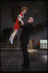 Allison Smith as Annie and John Schuck as Daddy Warbucks in a scene from the Broadway production of the musical "Annie."