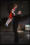 Allison Smith as Annie and John Schuck as Daddy Warbucks in a scene from the Broadway production of the musical "Annie."