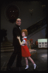 Allison Smith as Annie and John Schuck as Daddy Warbucks in a scene from the Broadway production of the musical "Annie."