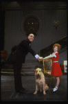 Allison Smith as Annie and John Schuck as Daddy Warbucks w. Sandy in a scene from the Broadway production of the musical "Annie."