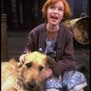 Allison Smith as Annie w. Sandy in a scene from the Broadway production of the musical "Annie."