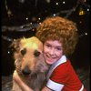 Allison Smith as Annie w. Sandy in a scene from the Broadway production of the musical "Annie."