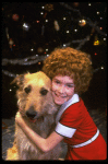Allison Smith as Annie w. Sandy in a scene from the Broadway production of the musical "Annie."