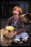 Allison Smith as Annie w. Sandy in a scene from the Broadway production of the musical "Annie."