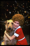Allison Smith as Annie w. Sandy in a scene from the Broadway production of the musical "Annie."