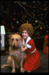 Allison Smith as Annie w. Sandy in a scene from the Broadway production of the musical "Annie."