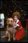 Allison Smith as Annie w. Sandy in a scene from the Broadway production of the musical "Annie."