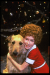 Allison Smith as Annie w. Sandy in a scene from the Broadway production of the musical "Annie."