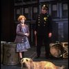 Allison Smith as Annie w. Sandy and a policeman in a scene from the Broadway production of the musical "Annie."