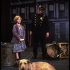 Allison Smith as Annie w. Sandy and a policeman in a scene from the Broadway production of the musical "Annie."