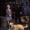Allison Smith as Annie w. Sandy and a policeman in a scene from the Broadway production of the musical "Annie."