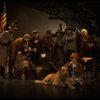 Allison Smith as Annie w. Sandy and Hooverville-ites in a scene from the Broadway production of the musical "Annie."