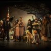 Allison Smith as Annie w. Sandy and Hooverville-ites in a scene from the Broadway production of the musical "Annie."