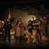 Allison Smith as Annie w. Sandy and Hooverville-ites in a scene from the Broadway production of the musical "Annie."