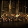 Allison Smith as Annie (4R) w. orphans in a scene from the Broadway production of the musical "Annie."