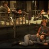Allison Smith as Annie (L) w. orphans in a scene from the Broadway production of the musical "Annie."