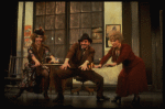 Rita Rudner as Lily, Gary Beach as Rooster and Alice Ghostley as Miss Hannigan in a scene from the Broadway production of the musical "Annie."