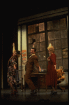 Rita Rudner as Lily, Gary Beach as Rooster and Alice Ghostley as Miss Hannigan in a scene from the Broadway production of the musical "Annie."