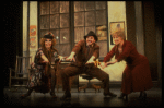 Rita Rudner as Lily, Gary Beach as Rooster and Alice Ghostley as Miss Hannigan in a scene from the Broadway production of the musical "Annie."