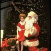 Allison Smith as Annie w. Santa Claus in a scene from the Broadway production of the musical "Annie."