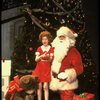 Allison Smith as Annie w. Santa Claus in a scene from the Broadway production of the musical "Annie."