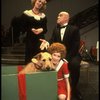 Mary Bracken Phillips as Grace, John Schuck as Daddy Warbucks, Allison Smith as Annie w. Sandy in a scene from the Broadway production of the musical "Annie."