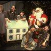 Allison Smith as Annie (C) w. Santa Claus and orphans in a scene from the Broadway production of the musical "Annie."