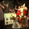 Allison Smith as Annie (C) w. Santa Claus and orphans in a scene from the Broadway production of the musical "Annie."