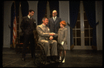 Allison Smith as Annie, John Schuck as Daddy Warbucks and Raymond Thorne as FDR in a scene from the Broadway production of the musical "Annie."