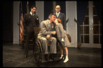 Allison Smith as Annie, John Schuck as Daddy Warbucks and Raymond Thorne as FDR in a scene from the Broadway production of the musical "Annie."