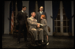 Allison Smith as Annie, John Schuck as Daddy Warbucks and Raymond Thorne as FDR in a scene from the Broadway production of the musical "Annie."