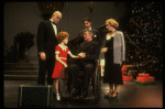 Allison Smith, John Schuck, Ellen Martin and Raymond Thorne as FDR in a scene from the Broadway production of the musical "Annie."