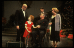 Allison Smith, John Schuck, Ellen Martin and Raymond Thorne as FDR in a scene from the Broadway production of the musical "Annie."