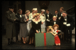 Entire cast in a scene from the Broadway production of the musical "Annie."