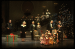 Entire cast in a scene from the Broadway production of the musical "Annie."