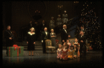 Entire cast in a scene from the Broadway production of the musical "Annie."