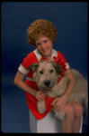 Actress Theda Stemler as Annie w. Sandy from the Philadelphia production of the musical "Annie."