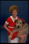 Actress Theda Stemler as Annie w. Sandy from the Philadelphia production of the musical "Annie."